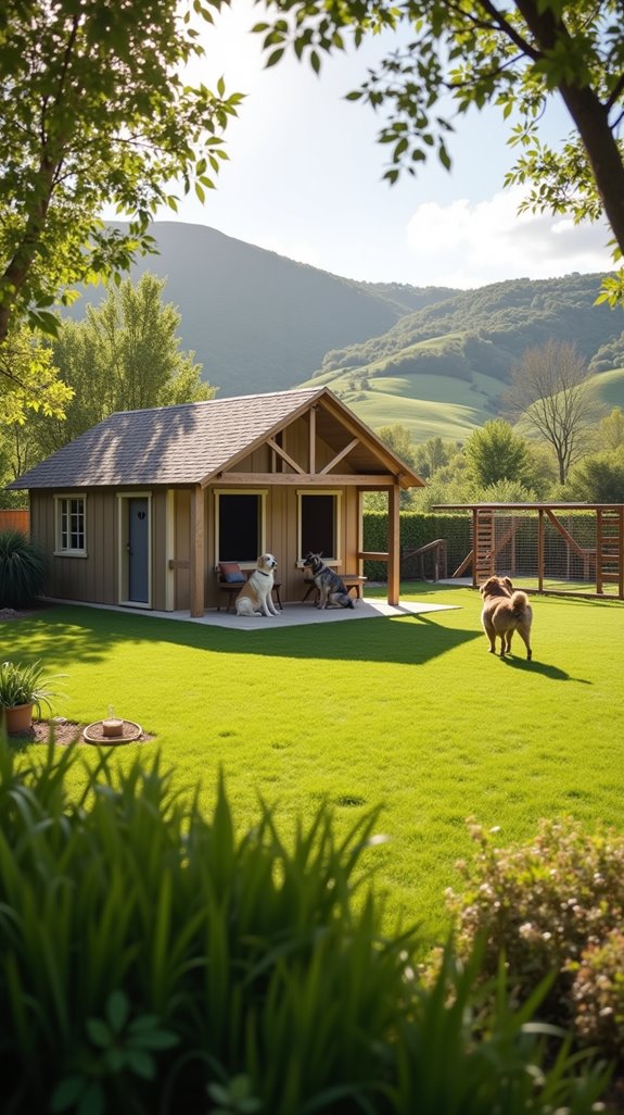 comfortable multi dog living design