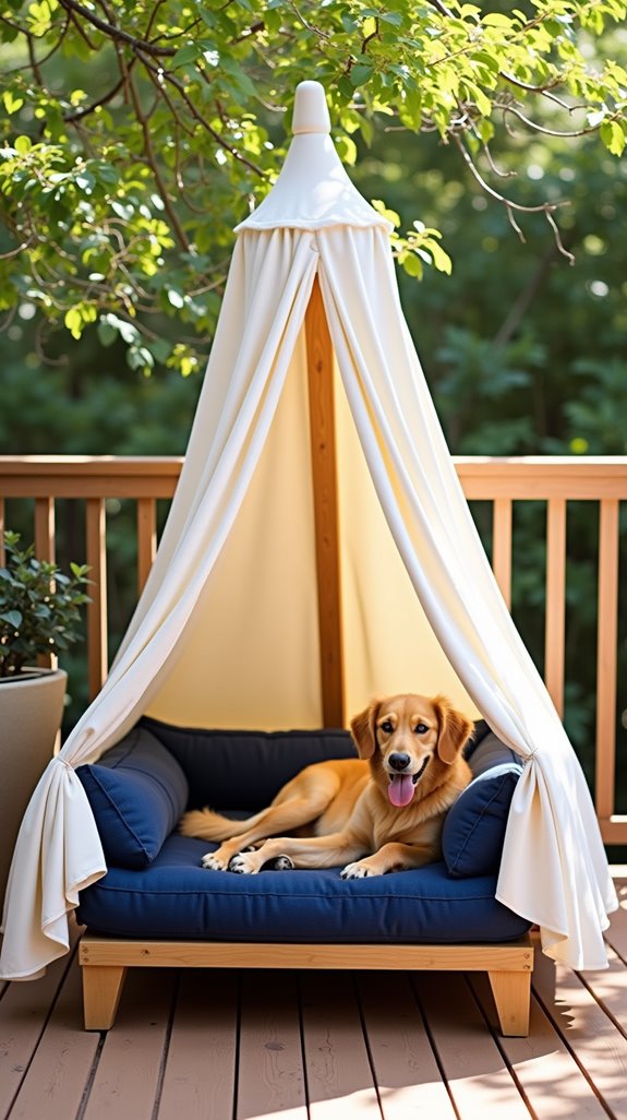 comfortable shaded outdoor lounging