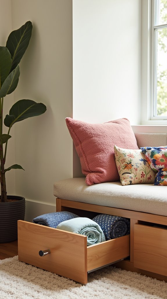 corner dog bed storage