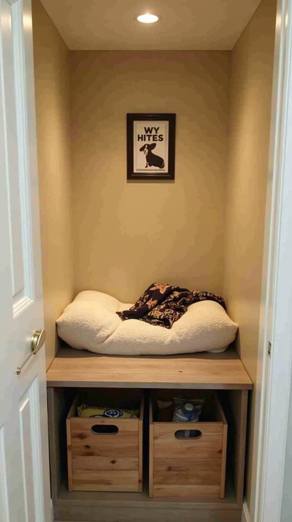 cozy closet dog nook