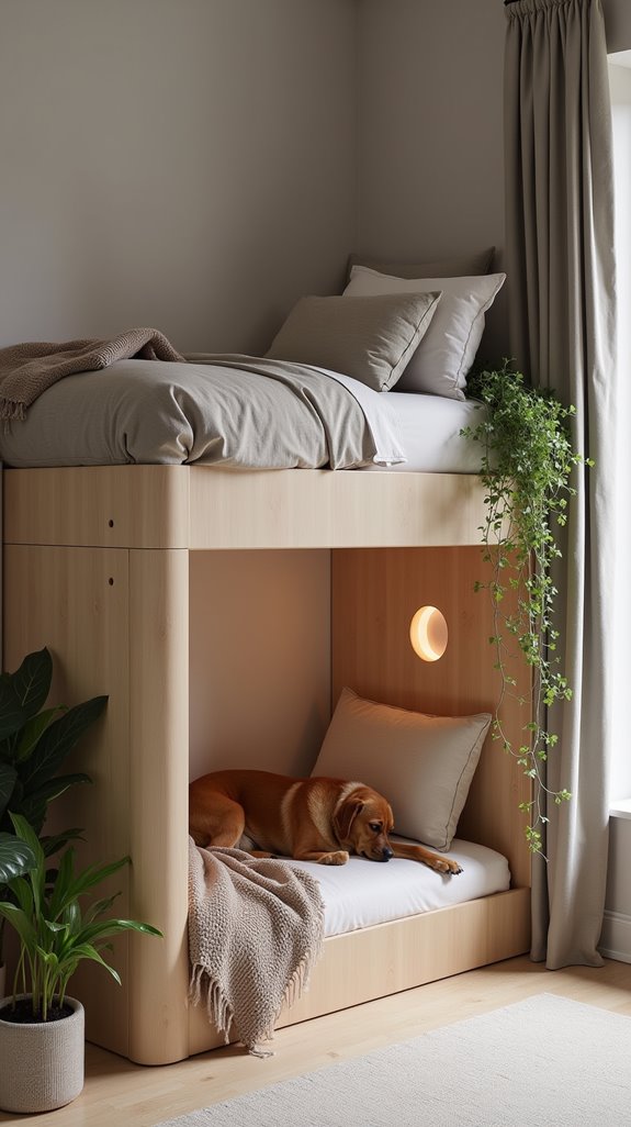 cozy dog bed alcove