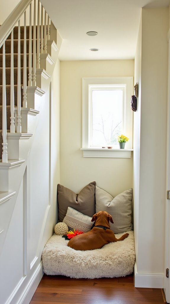 cozy dog bed nook