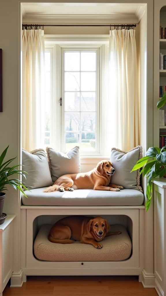 cozy dog bed nook
