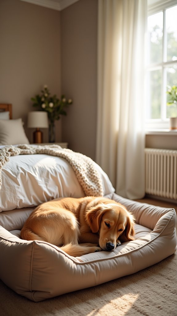 cozy dog sleeping nook