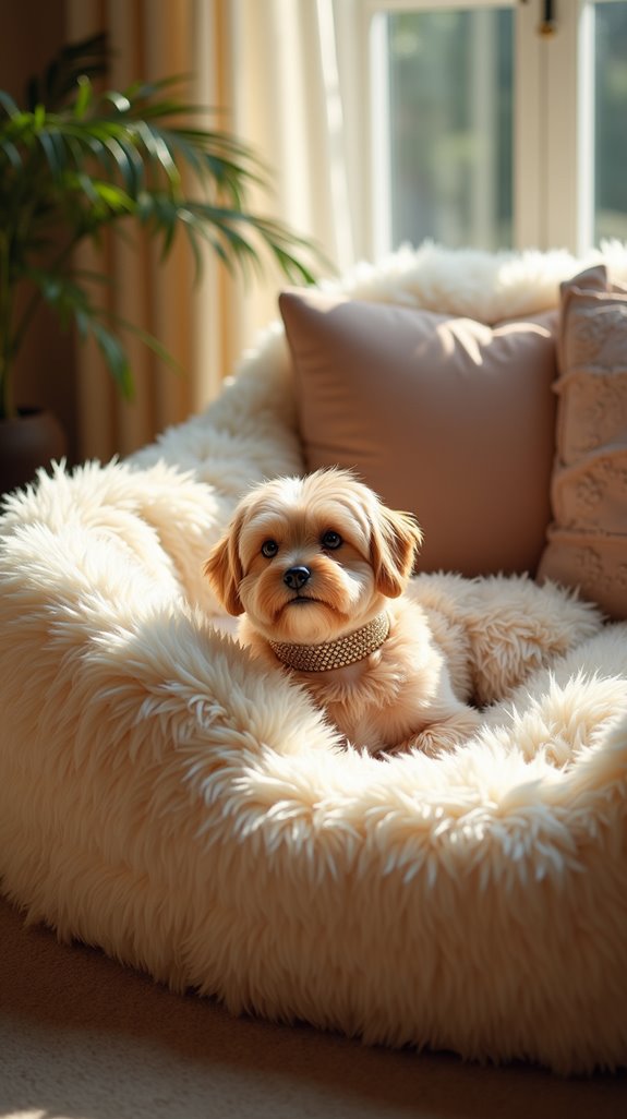 cozy elegant dog bed