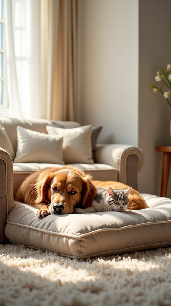 cozy side puppy couch