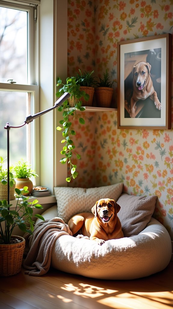 cozy warm dog nook