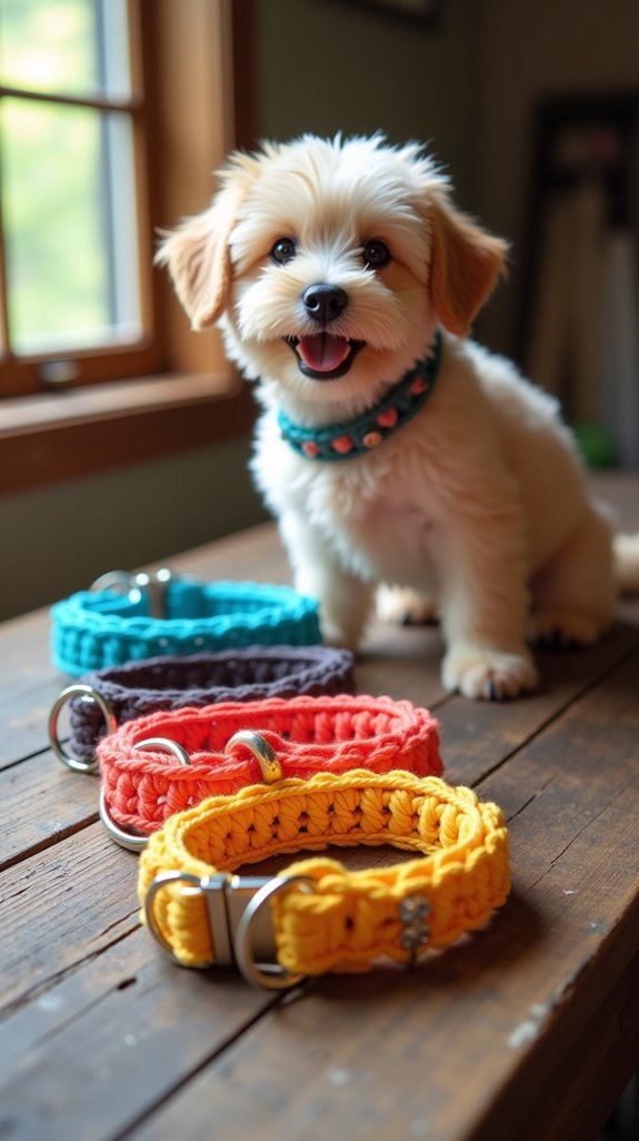 crochet custom dog collars
