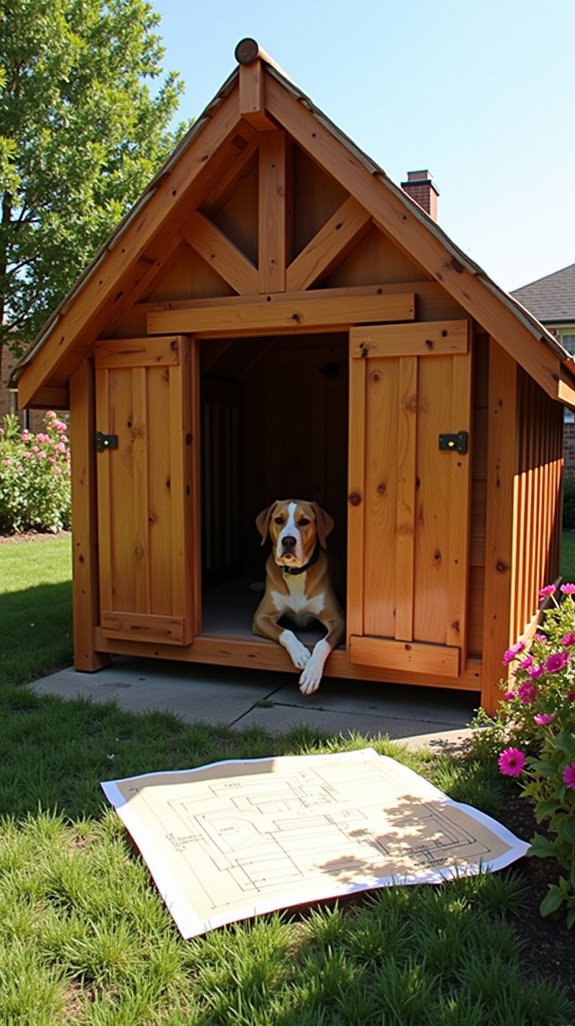 custom wooden dog house