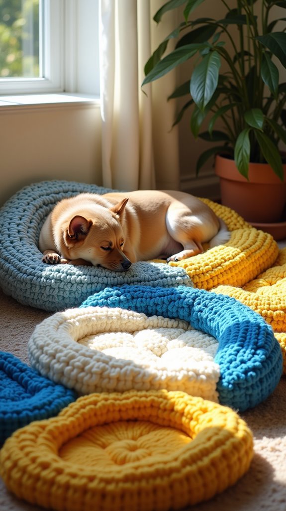 customizable crochet dog beds