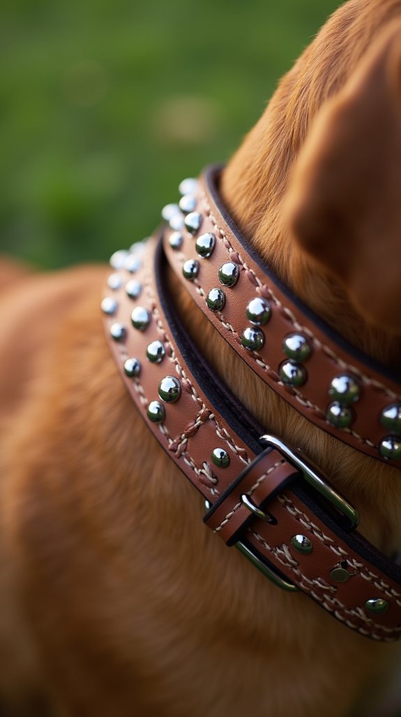 edgy studded leather collar