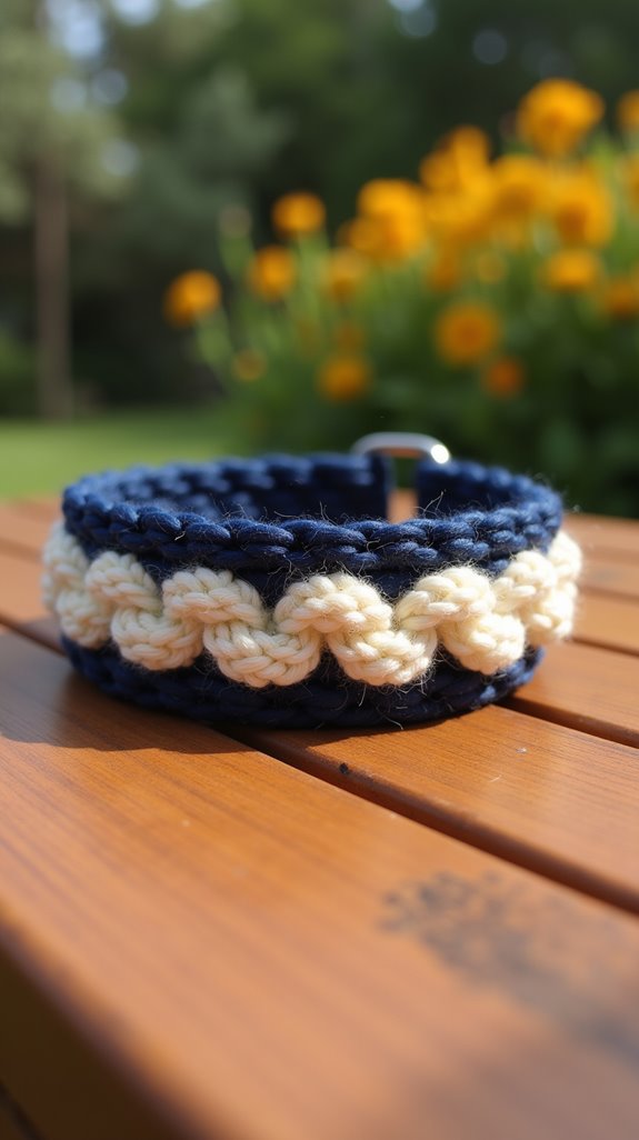 elegant cable crochet collar