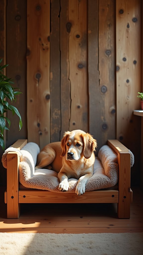 elevated wooden dog beds