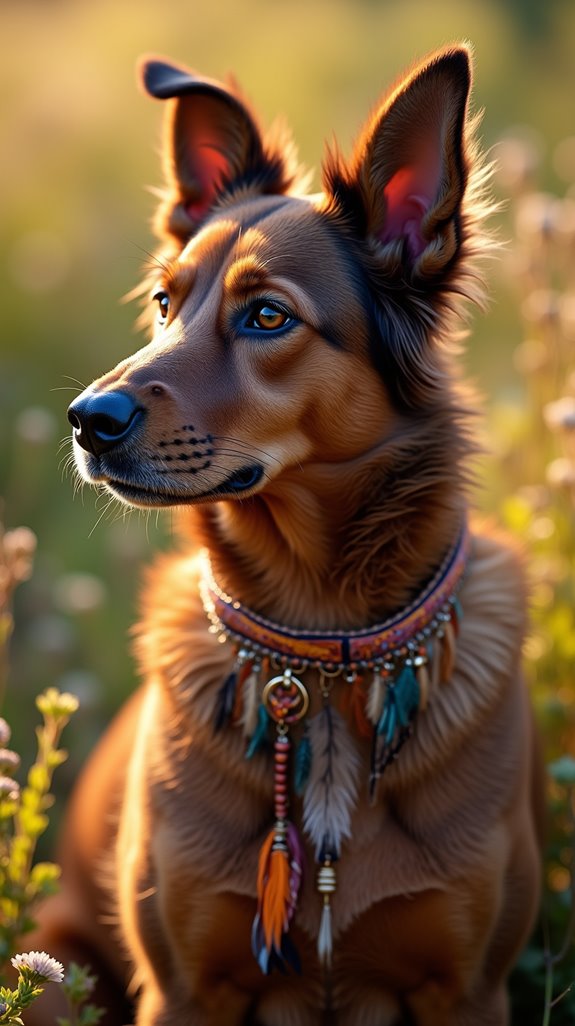 handcrafted boho leather collar