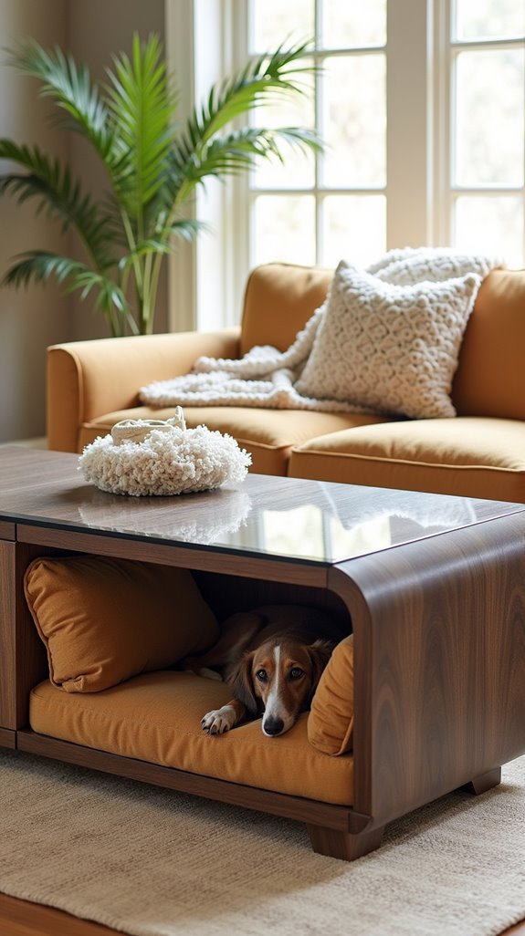 hidden dog couch diy