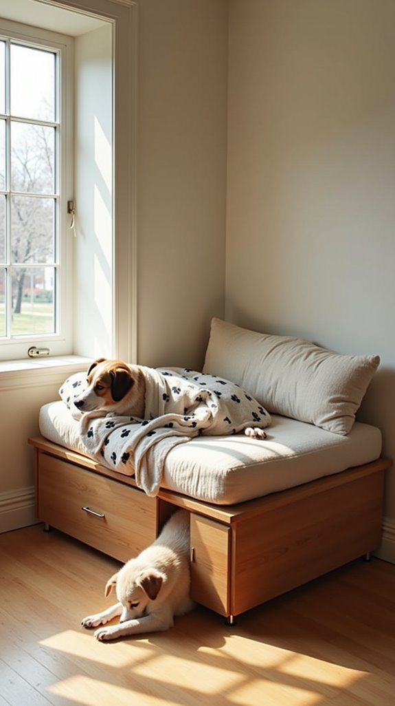 innovative dog bed storage