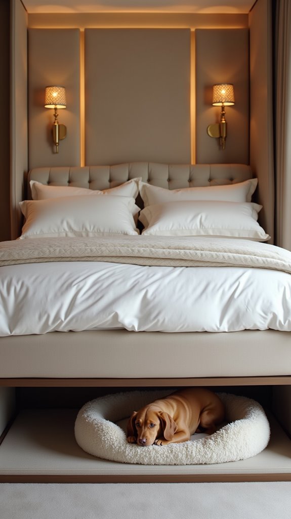 luxury designer beds with dog spaces
