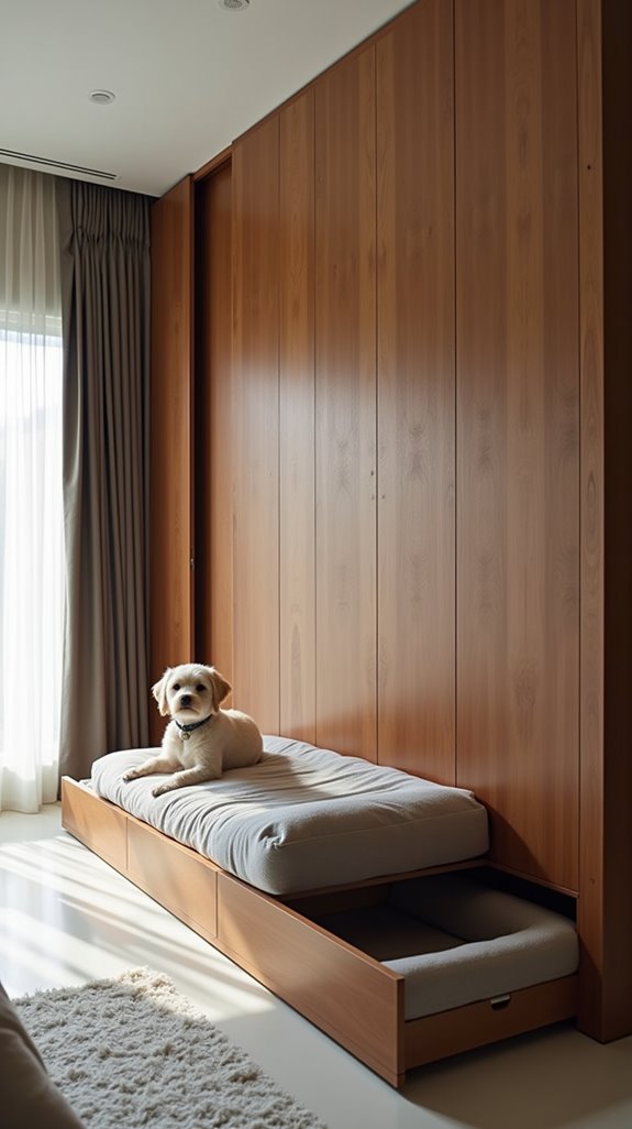 murphy beds with dog compartments