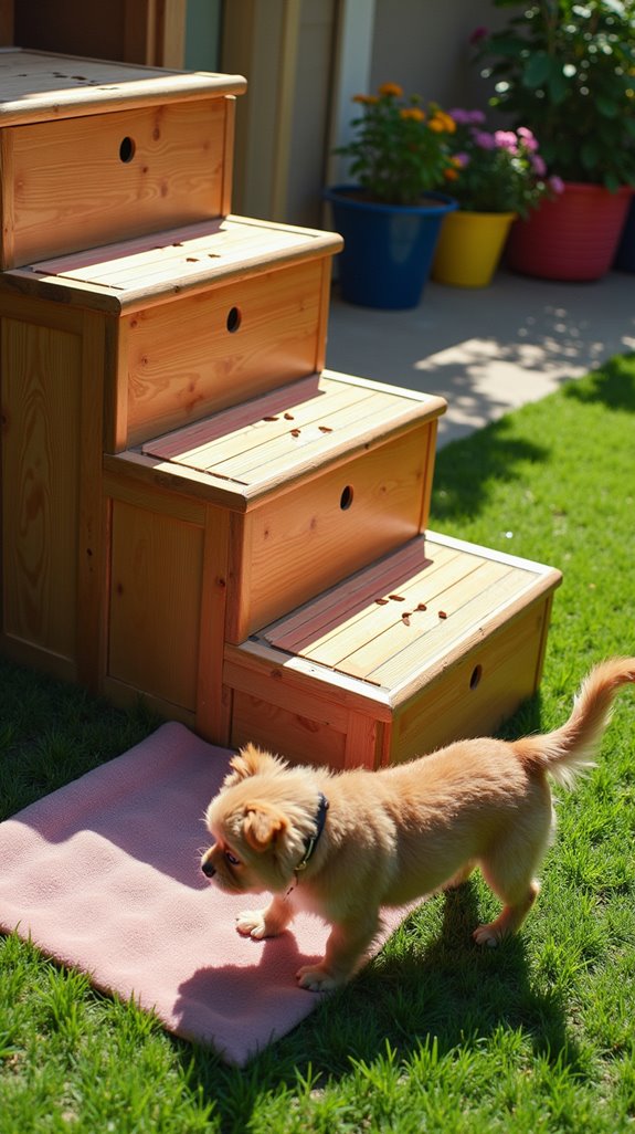outdoor dog accessibility stairs