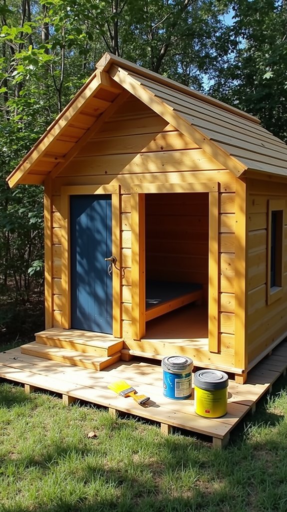paint and seal dog house