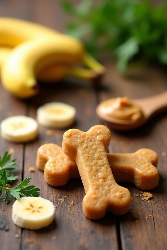 peanut butter banana dog treats