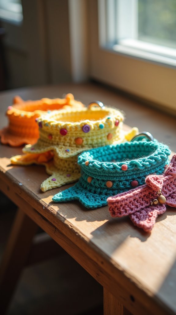 personalize crochet dog collars