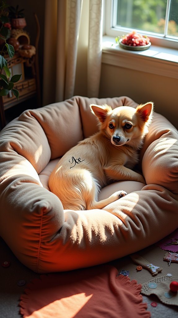 personalize dog s bed monogram