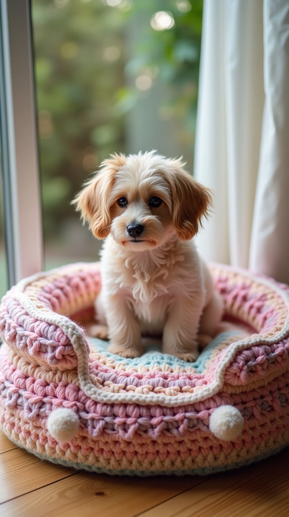playful pom pom pet beds