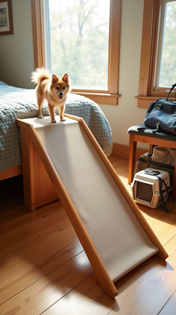 portable dog ramp construction