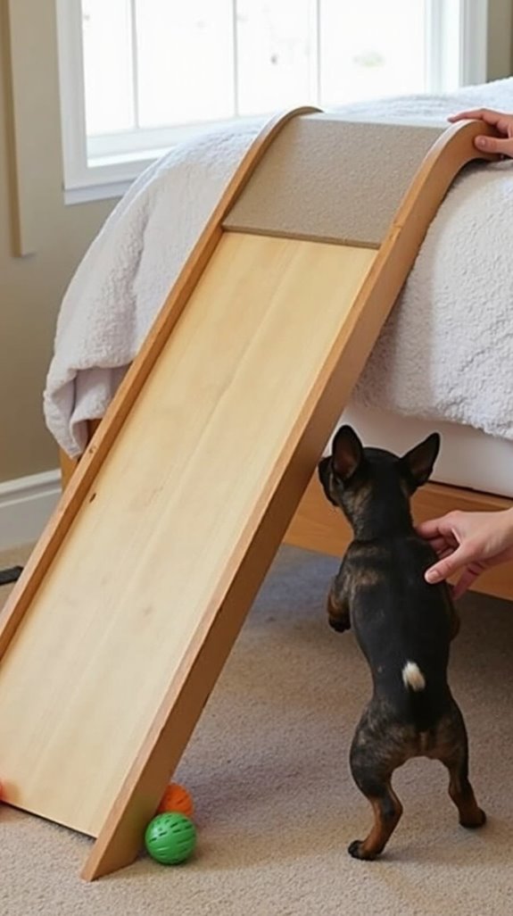 ramp training with treats