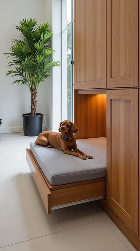 retractable dog bed design