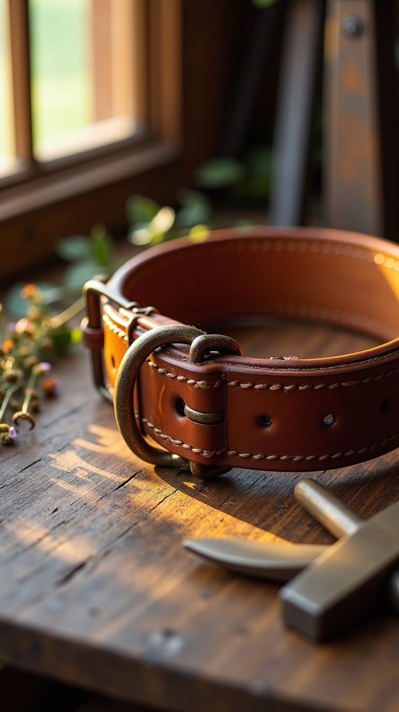 rustic leather collar elegance