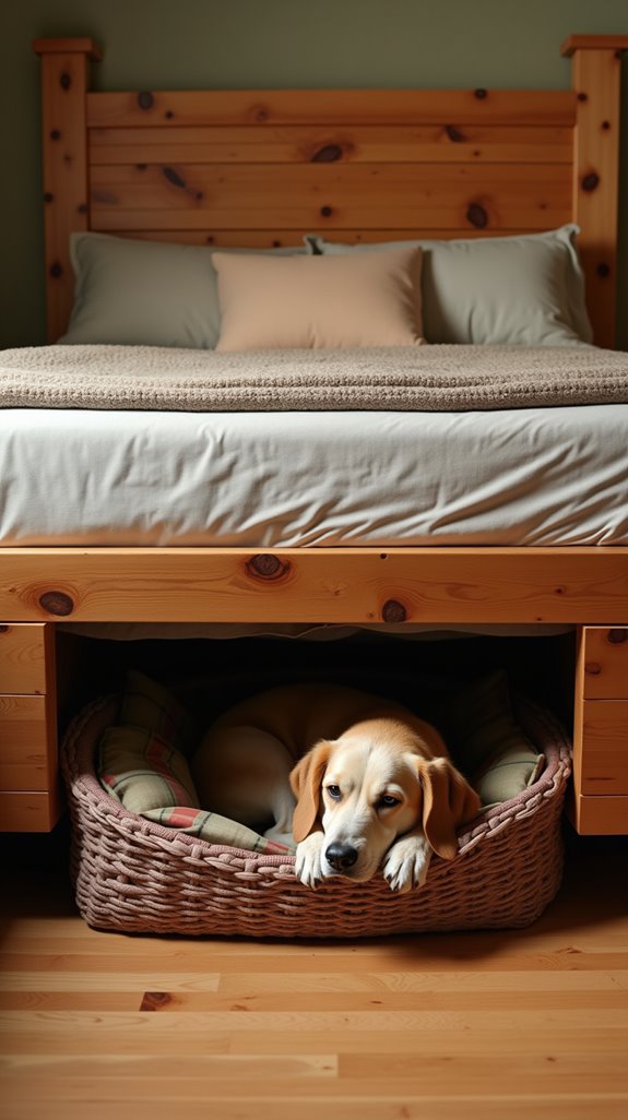 rustic wooden dog bed frames