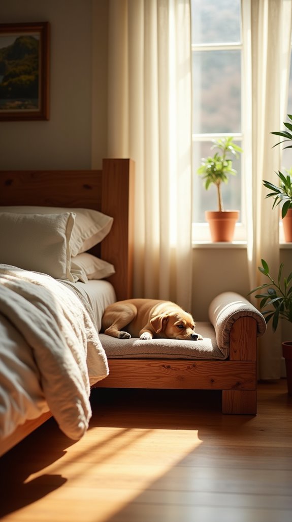 rustic wooden dog beds