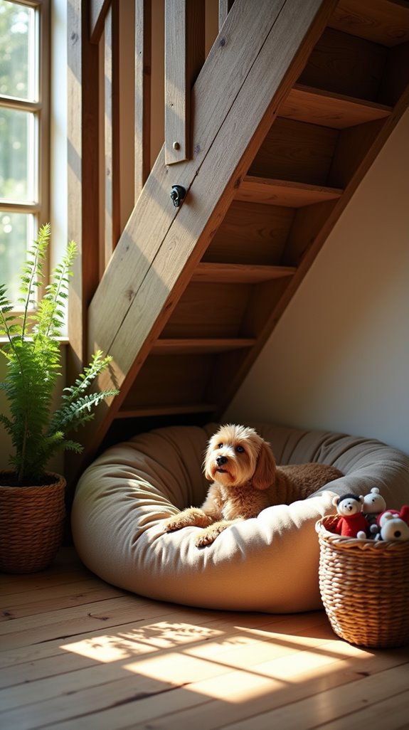 rustic wooden dog retreat