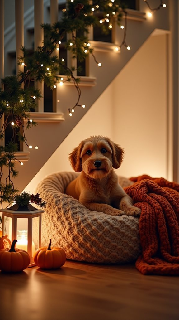 seasonal dog bed decorations