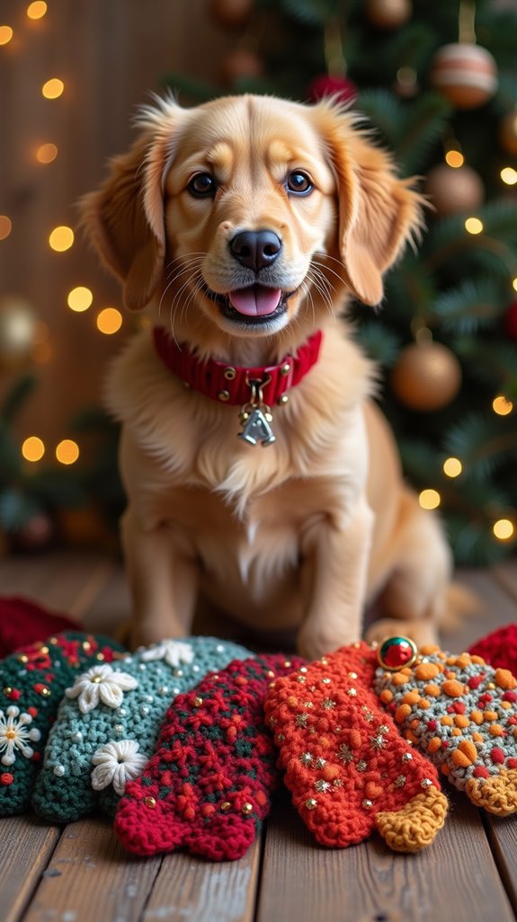 seasonal festive dog collars