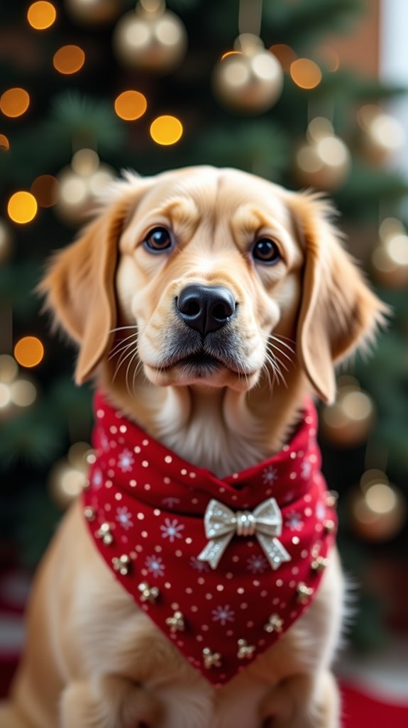 seasonal festive dog collars