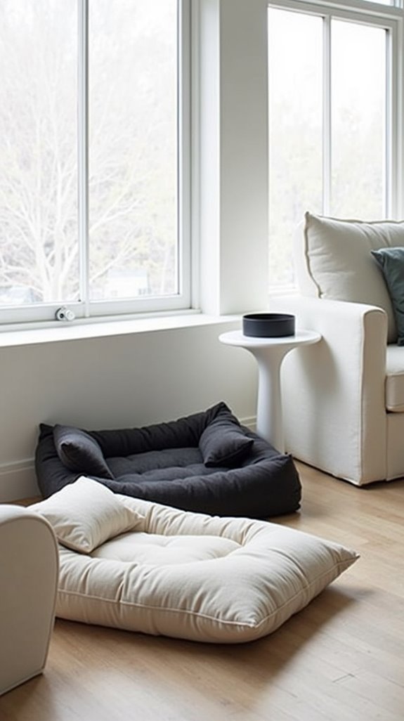 sleek stylish minimalist dog beds
