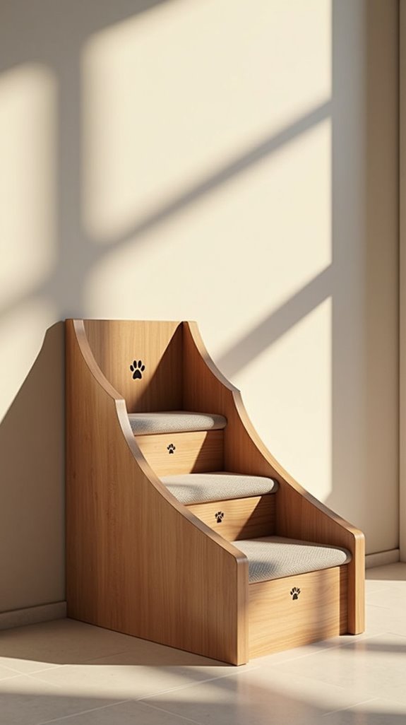 space saving dog stairs solution