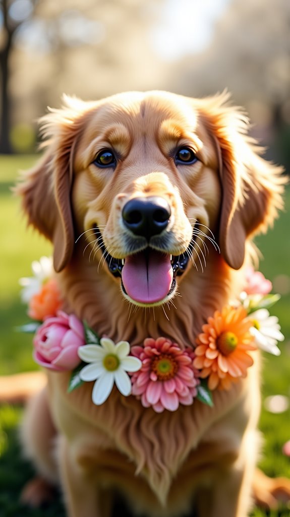 spring flowers for dog collars