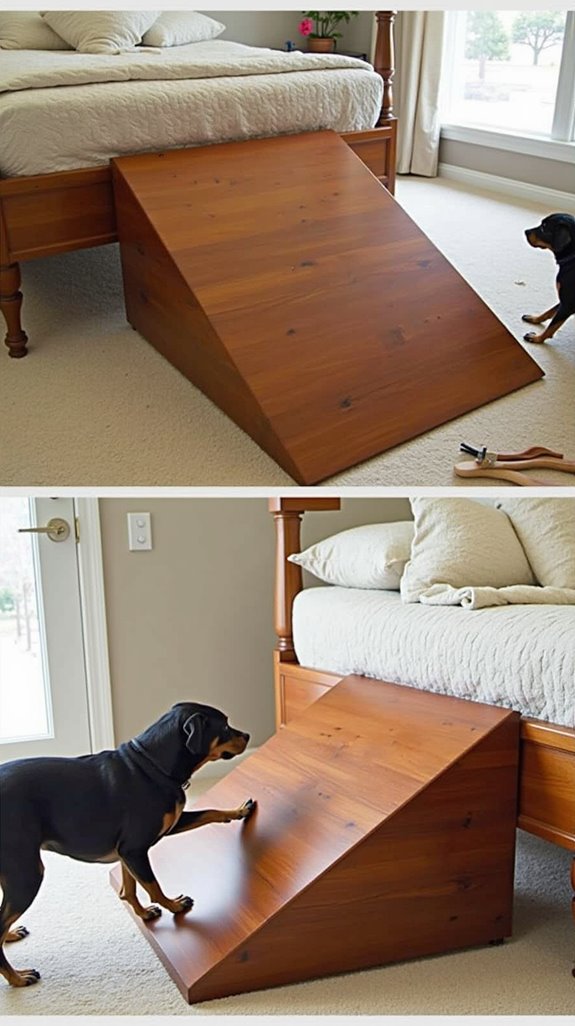 stylish asymmetrical dog ramp
