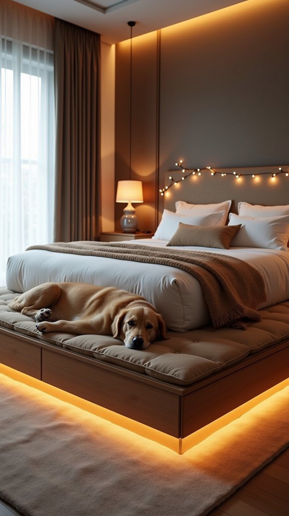 stylish beds with dog spaces
