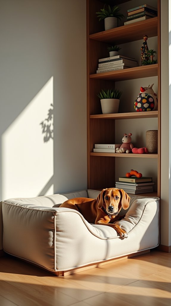 stylish corner dog bed