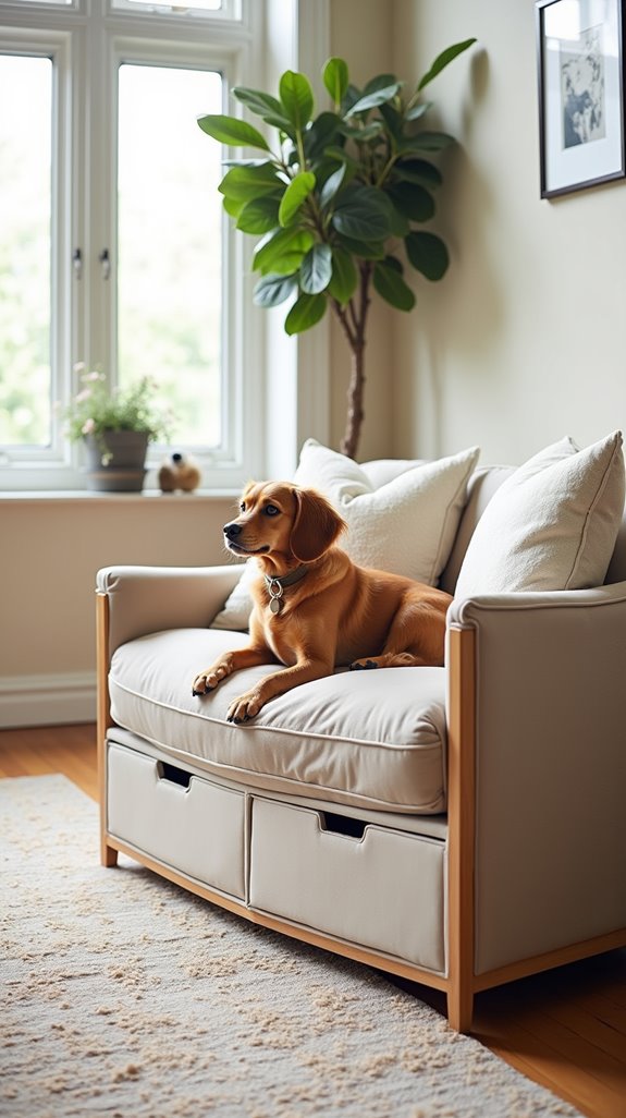stylish dog bed storage