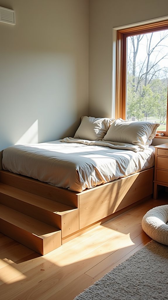 stylish dog ramp storage