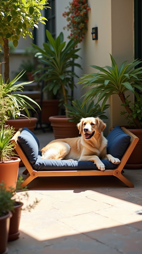 stylish elevated dog bed