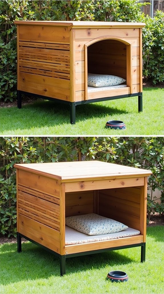stylish elevated dog houses