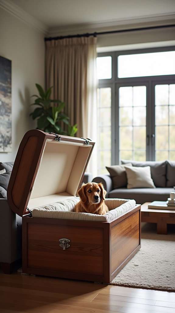 stylish functional dog bed trunks