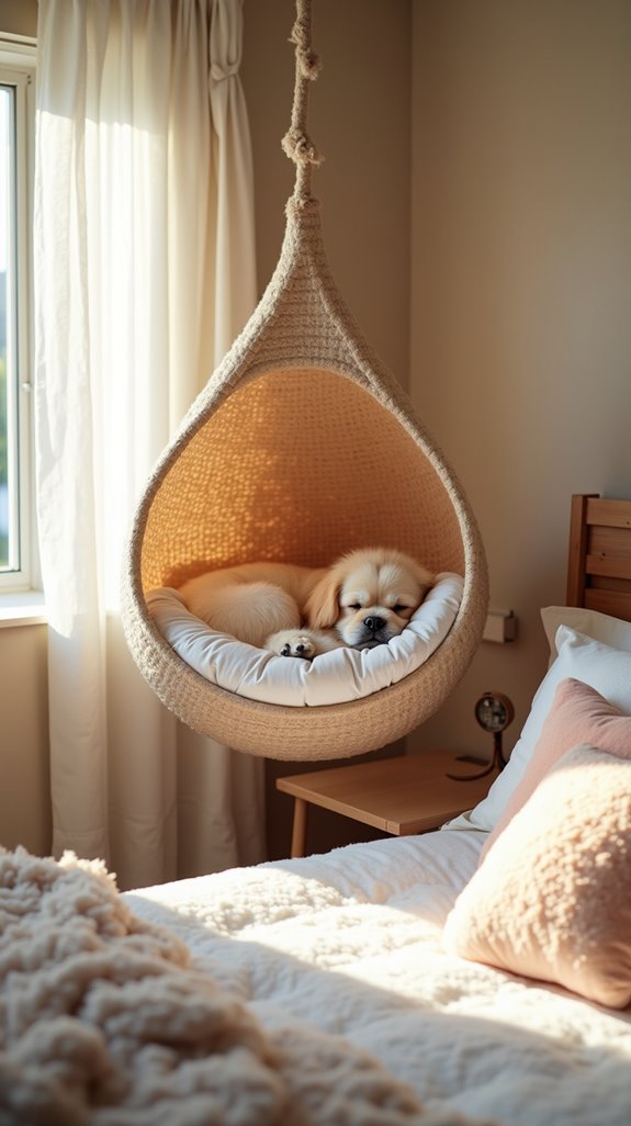 stylish hanging pet beds